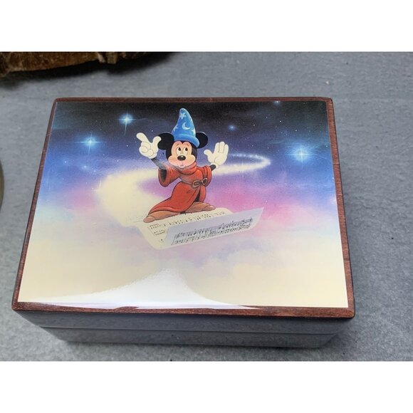 "Fantasia" Mickey Mouse Music Box By The American Music Box Company - Picture 1 of 12